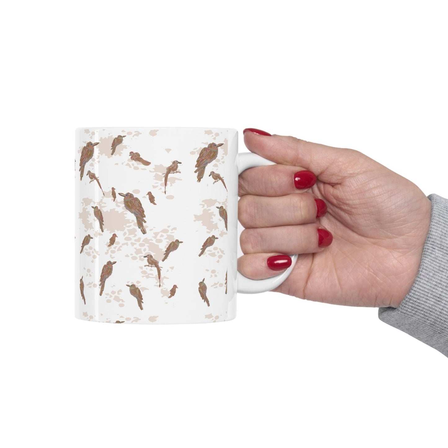 Ethereal Avian Silhouettes Collection by Miniaday Designs, LLC. Ceramic Mug 11oz - Miniaday Designs, LLC.