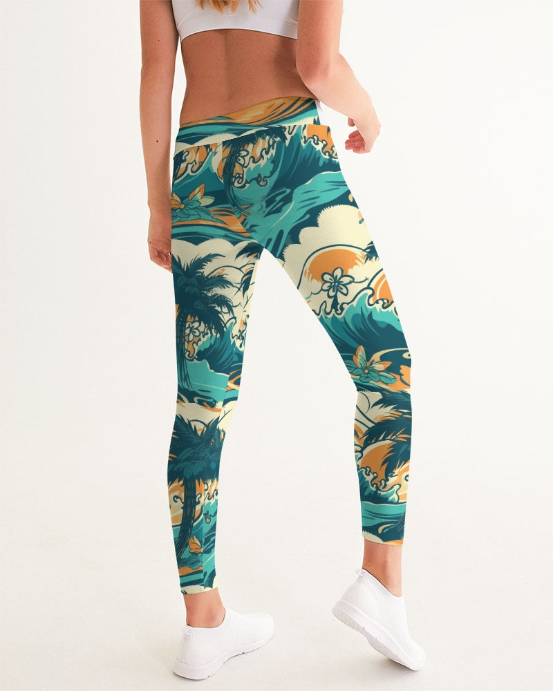 Chillwave Surf Collection by Miniaday Designs, LLC. Women's Yoga Pants - Miniaday Designs, LLC.