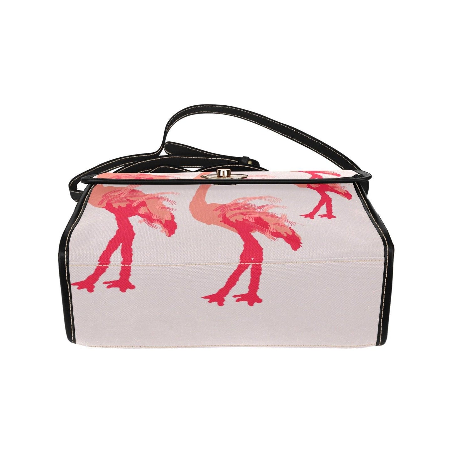 Miniaday Designs Santa Flamingoes Waterproof Canvas Bag-Black - Miniaday Designs, LLC.