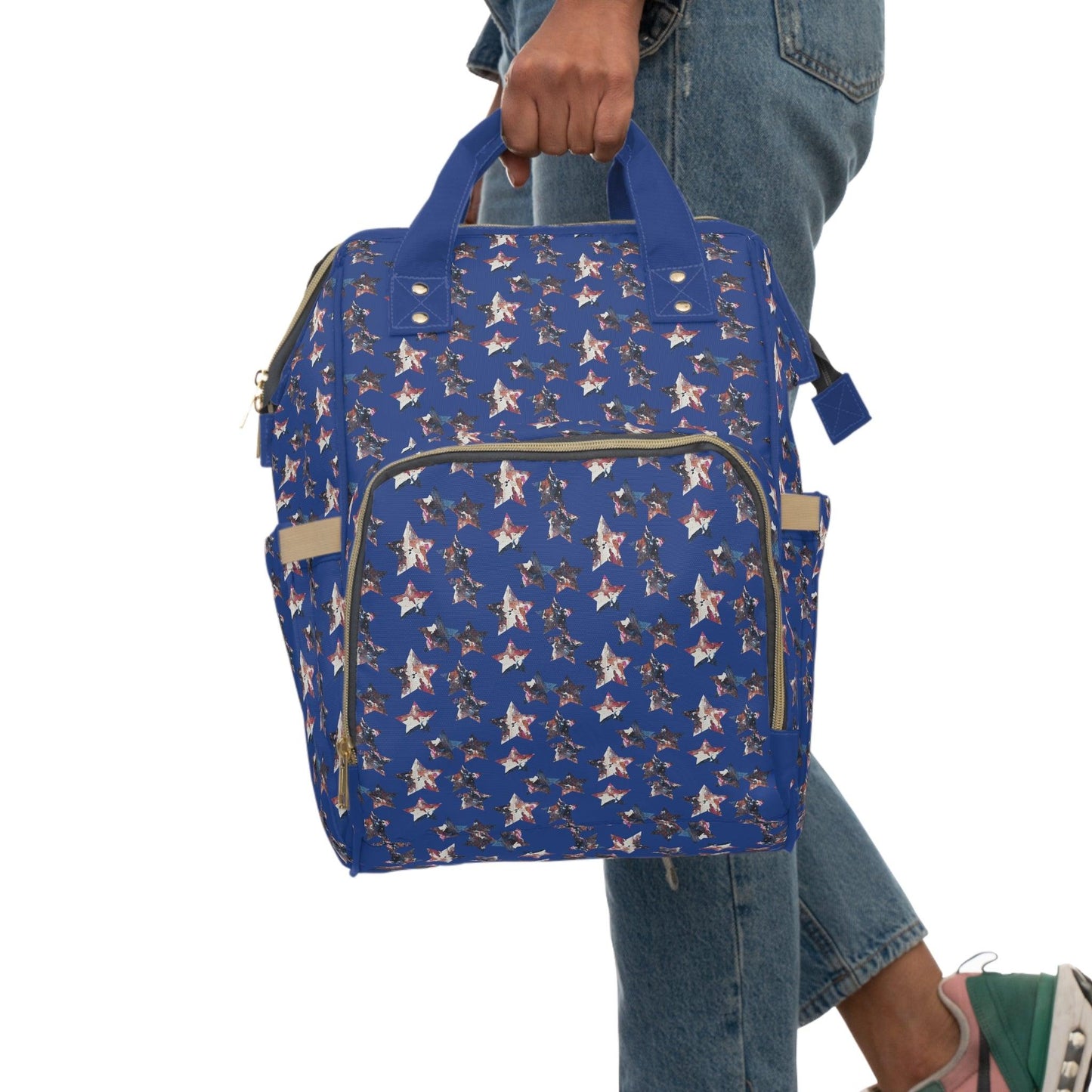 Miniaday Designs Multifunctional Diaper Backpack Blue Americana - Miniaday Designs, LLC.
