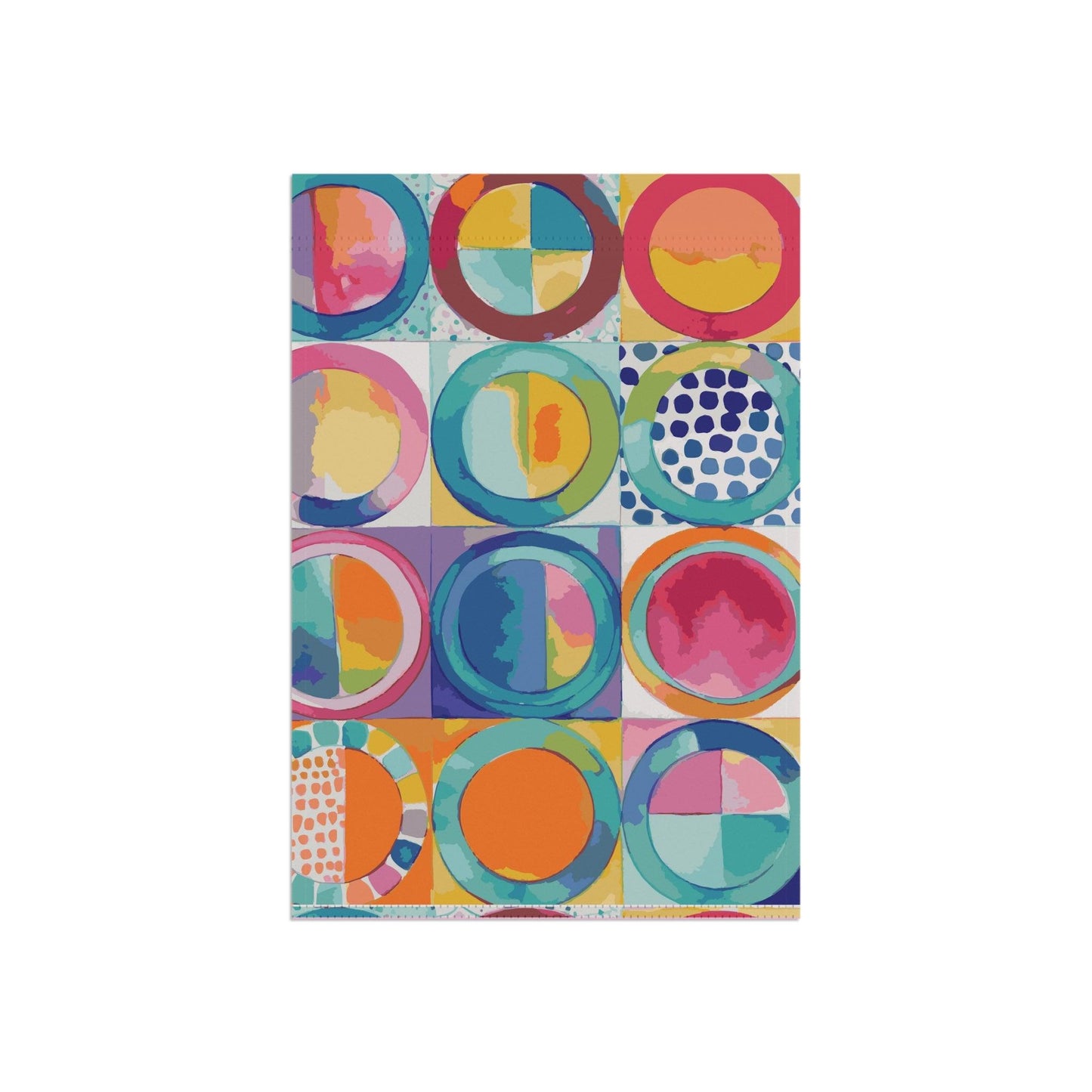 Vibrant Circle Mosaic Collection by Miniaday Designs, LLC. Garden & House Banner - Miniaday Designs, LLC.