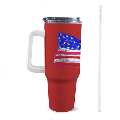 Miniaday Designs Patriotic 40 Oz Tumblers with Handles - Miniaday Designs, LLC.