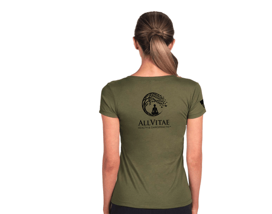 Allvitae Next Level V Neck 1540 Replaces 6640 American Flag added to Right Sleeve