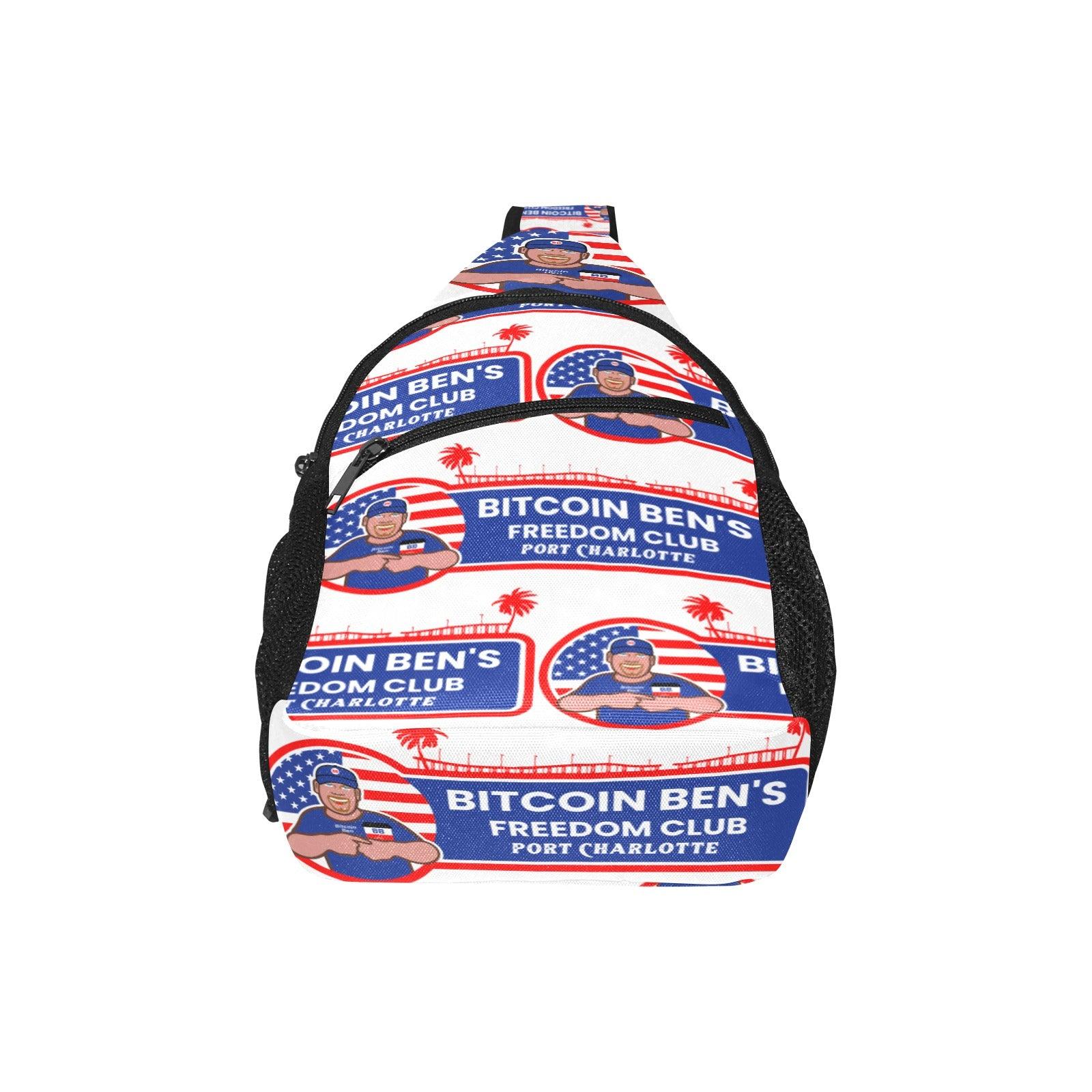 Miniaday Designs Bitcoin Ben Freedom Club All Over Print Chest Bag (Model 1719) - Miniaday Designs, LLC.