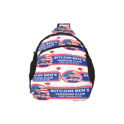 Miniaday Designs Bitcoin Ben Freedom Club All Over Print Chest Bag (Model 1719) - Miniaday Designs, LLC.