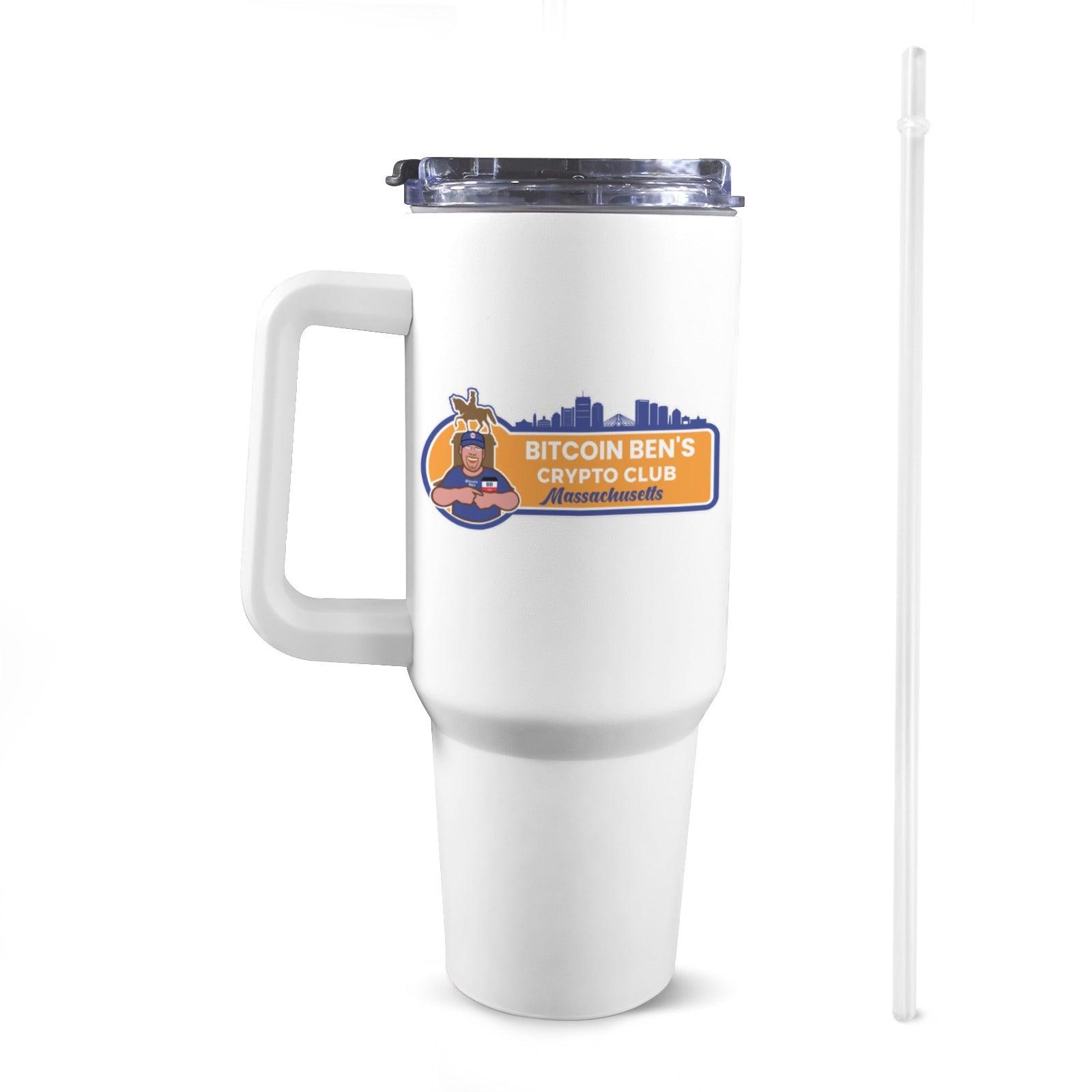 Bitcoin Ben Massachusetts Crypto Club 40 Oz Tumbler - Miniaday Designs, LLC.