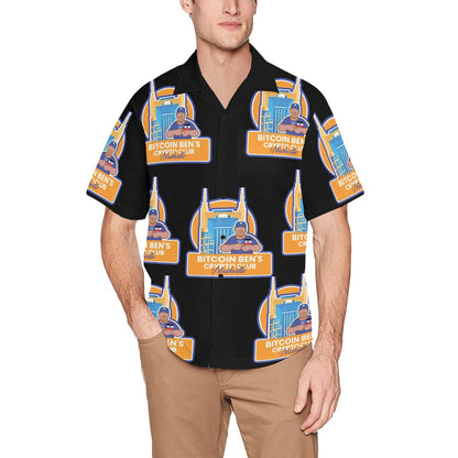 Miniaday Designs Bitcoin Ben Nashville Private Crypto Club Single Logo Hawaiian Shirts
