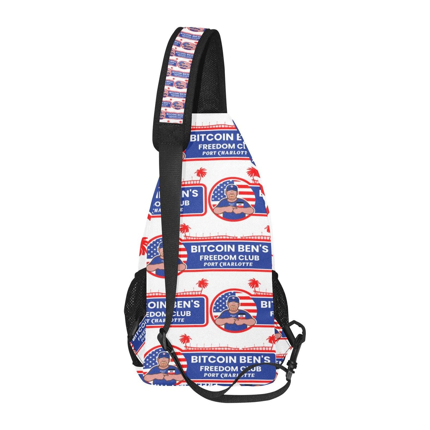 Miniaday Designs Bitcoin Ben Freedom Club All Over Print Chest Bag (Model 1719) - Miniaday Designs, LLC.