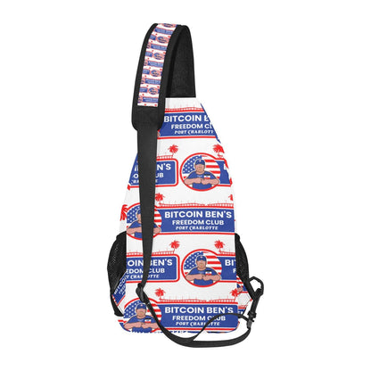 Miniaday Designs Bitcoin Ben Freedom Club All Over Print Chest Bag (Model 1719) - Miniaday Designs, LLC.
