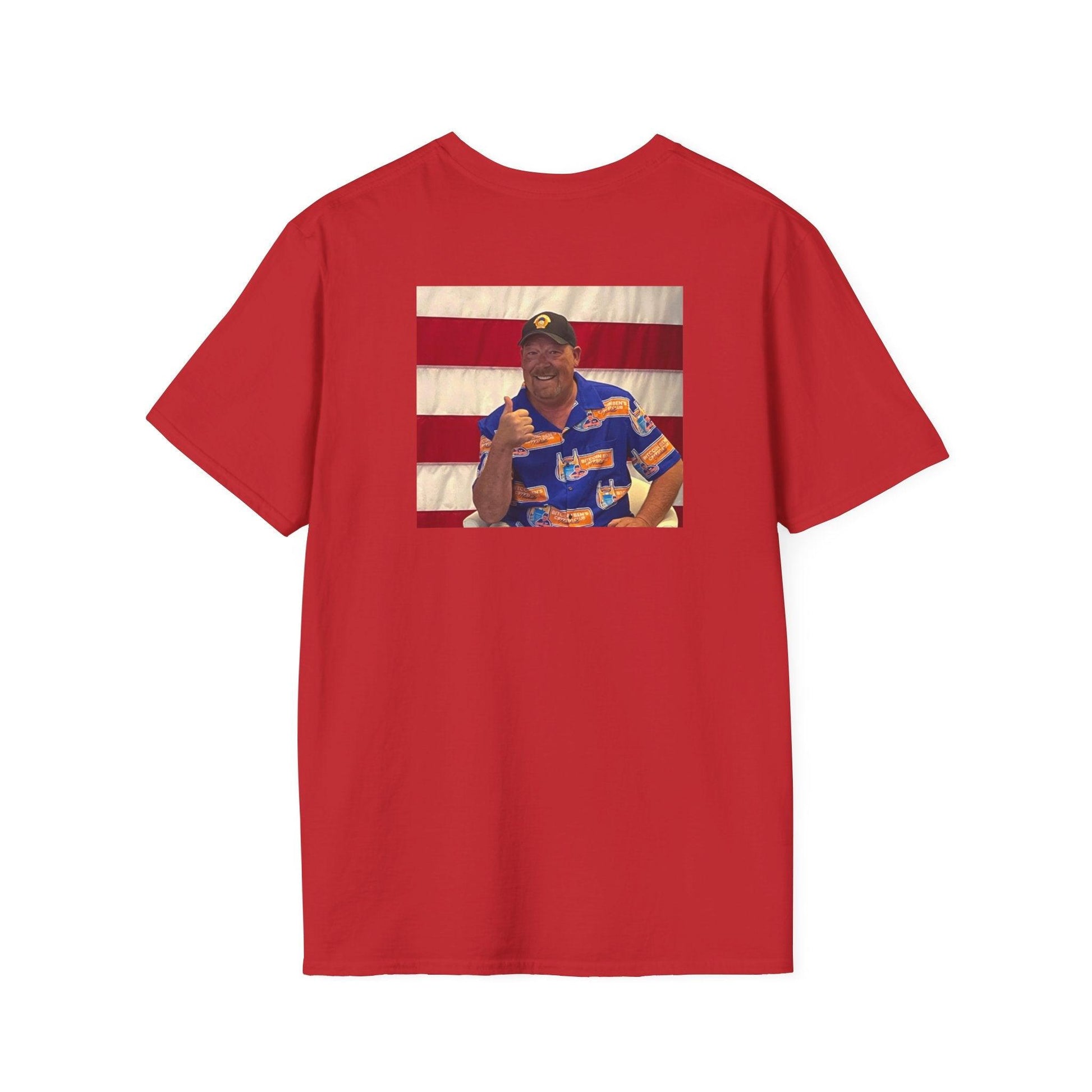 Bitcoin Ben Proof is an Illusion Unisex Softstyle T-Shirt - Miniaday Designs, LLC.