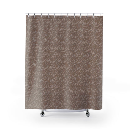 Mocha Whisps of Blooms Shower Curtains