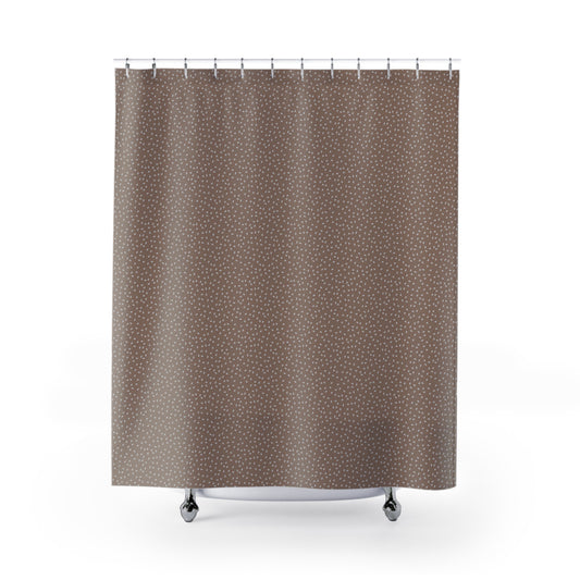 Mocha Whisps of Blooms Shower Curtains