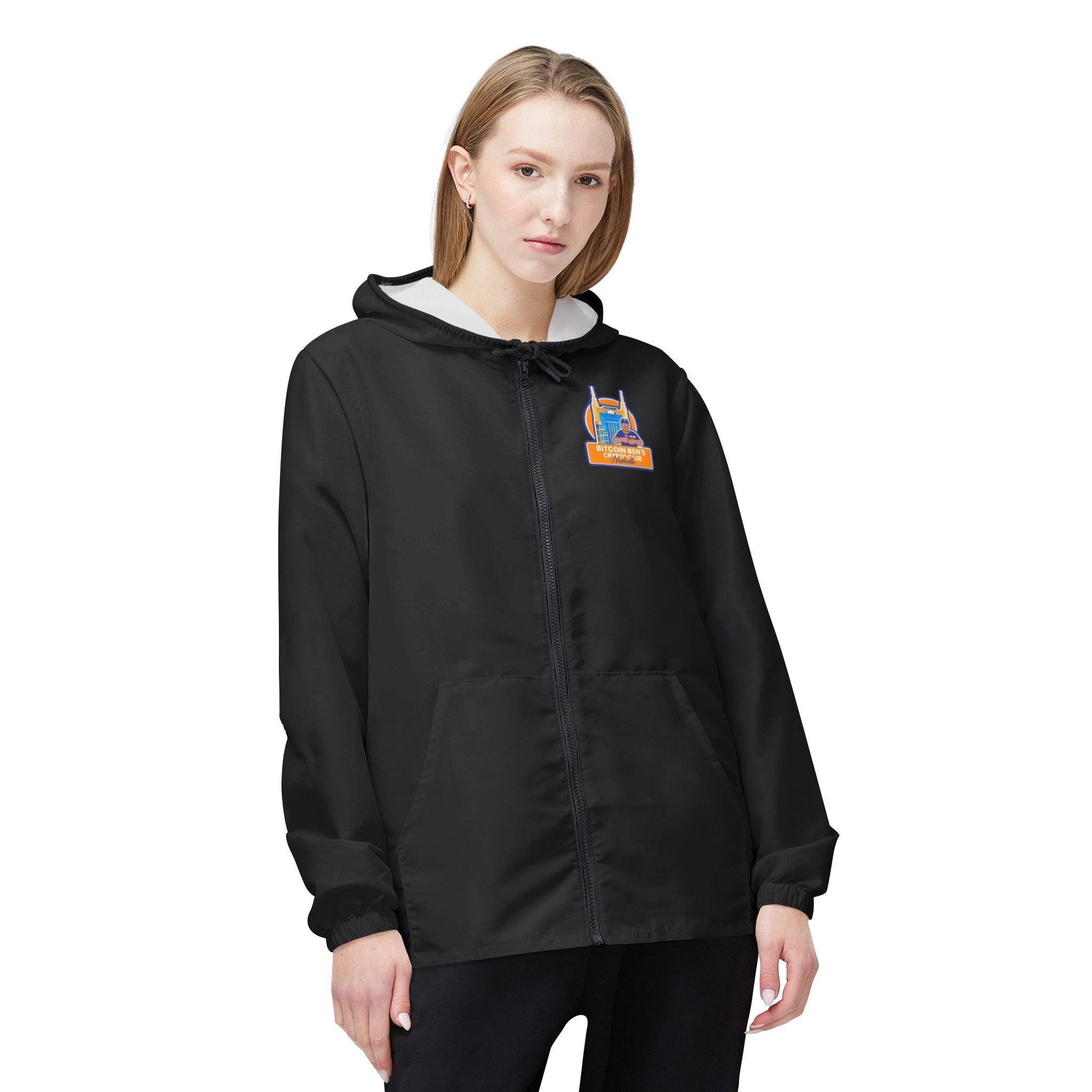 Bitcoin Ben Nashville Club Windbreaker Jacket (AOP) - Miniaday Designs, LLC.