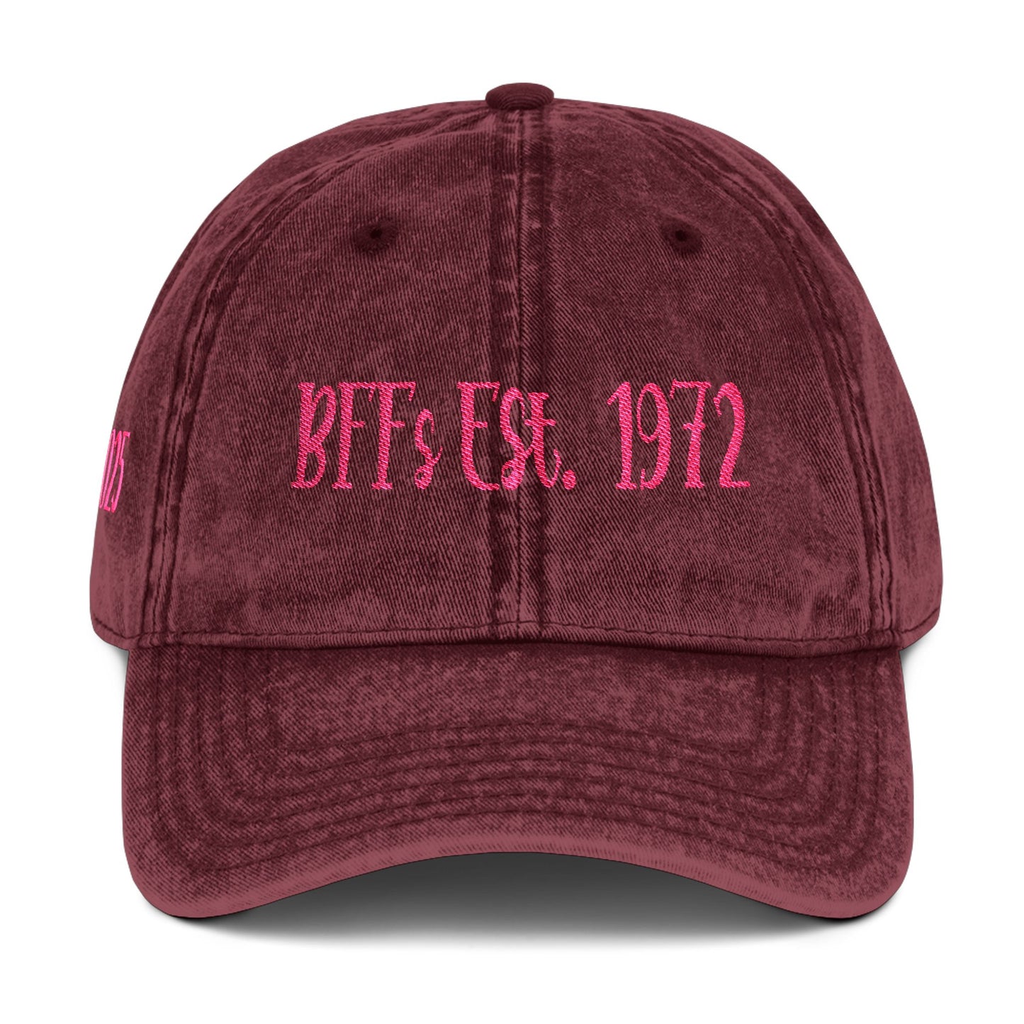 BFF 4.5" x 1.6" Length and Height Haystack 2025 Vintage Cap (Embroidery)
