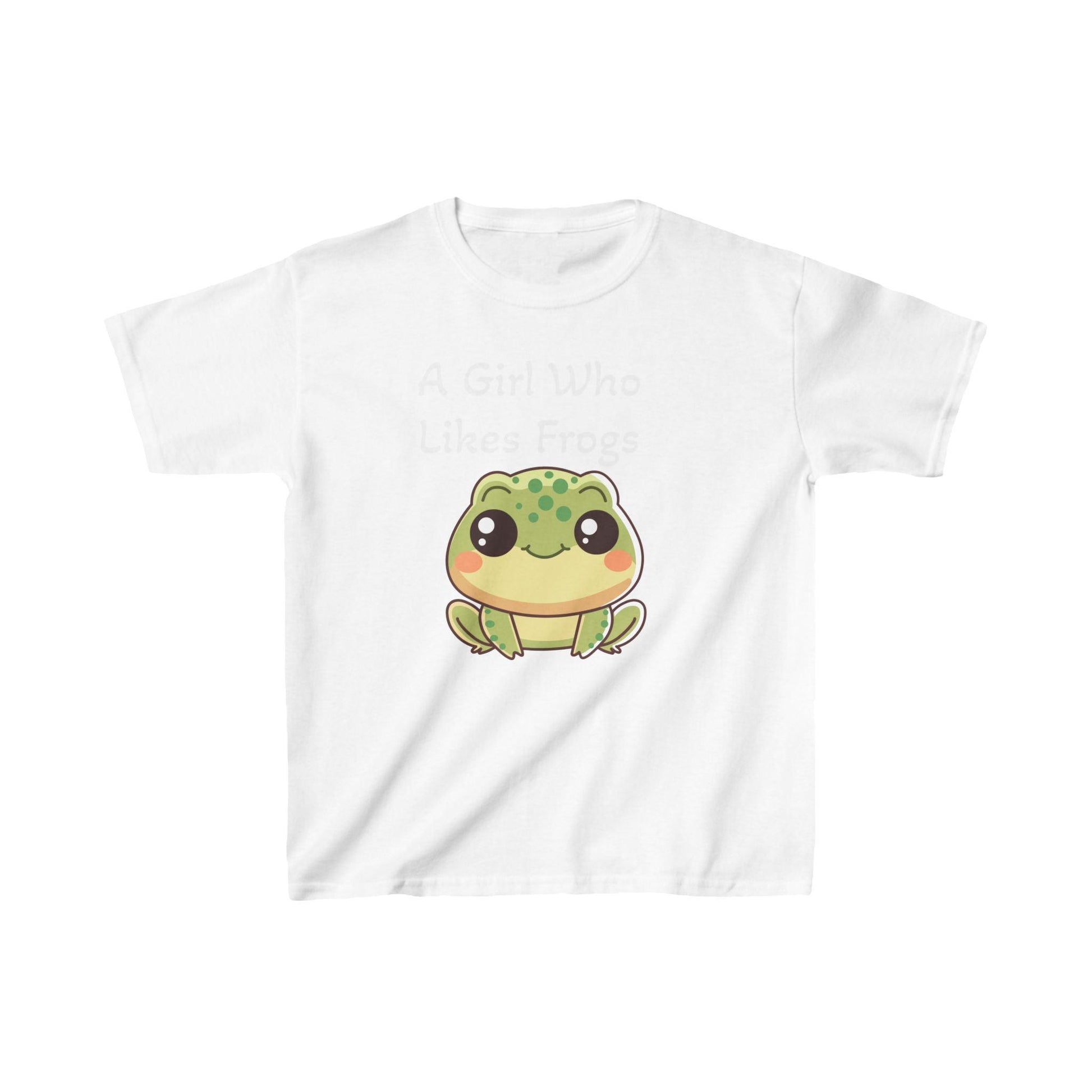 A Girl Who Likes Frogs Kids Heavy Cotton™ Tee - Miniaday Designs, LLC.