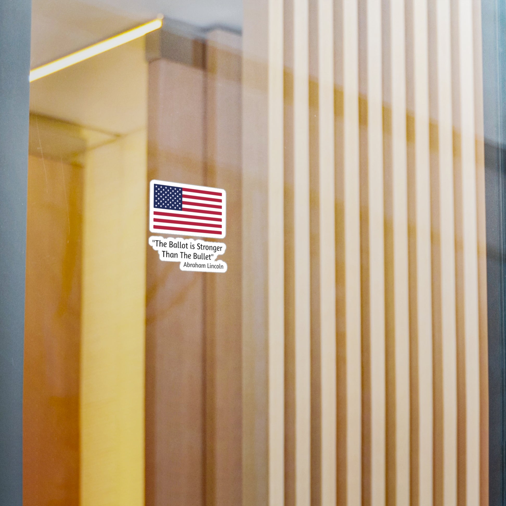 "The Ballot is Stronger Than The Bullet" Kiss-Cut Vinyl Decals - Miniaday Designs, LLC.