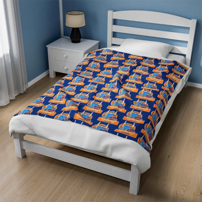 Bitcoin Ben Nashville Collection Velveteen Plush Blanket - Miniaday Designs, LLC.