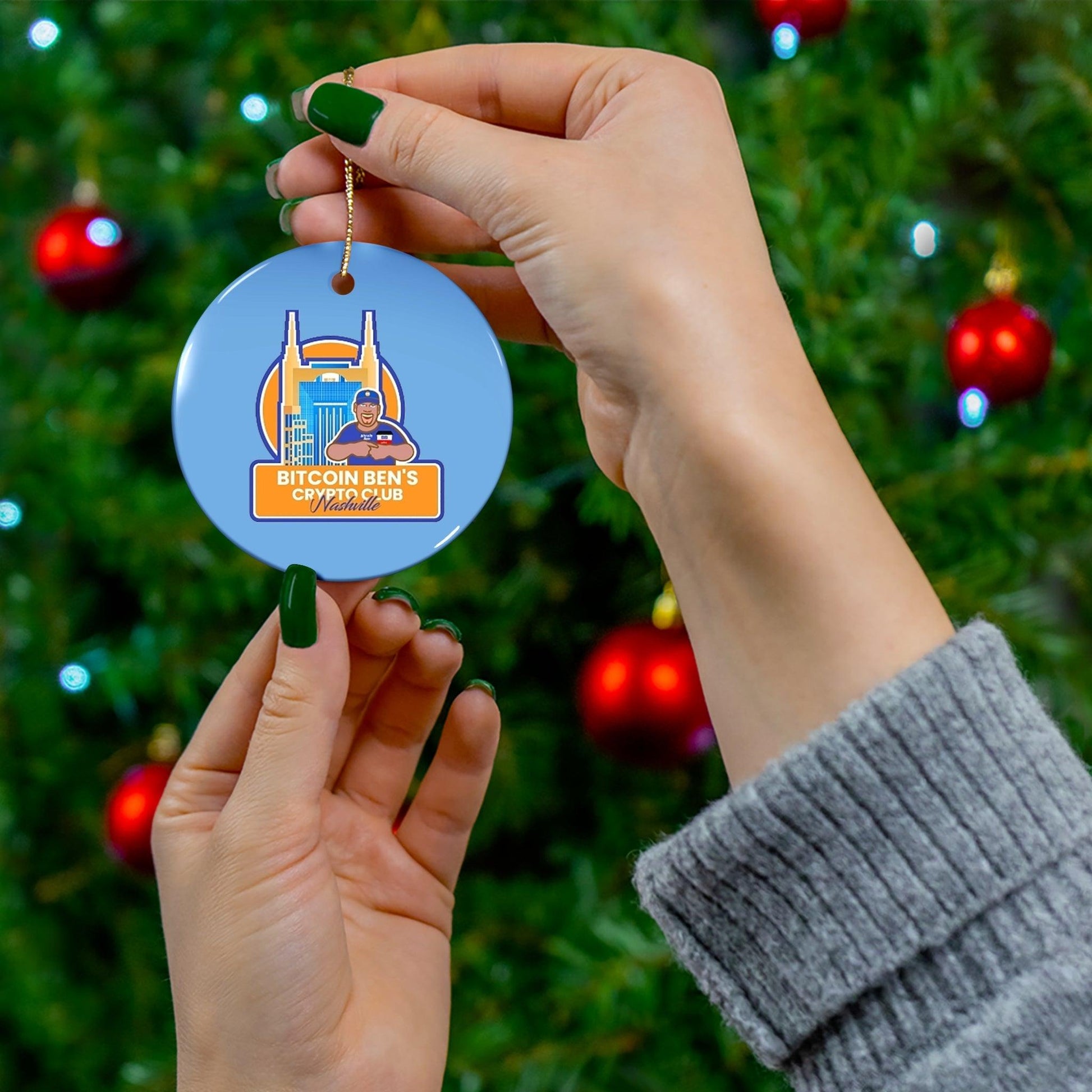 BBCC Nashville Ceramic Ornament (1 Ornament) - Miniaday Designs, LLC.