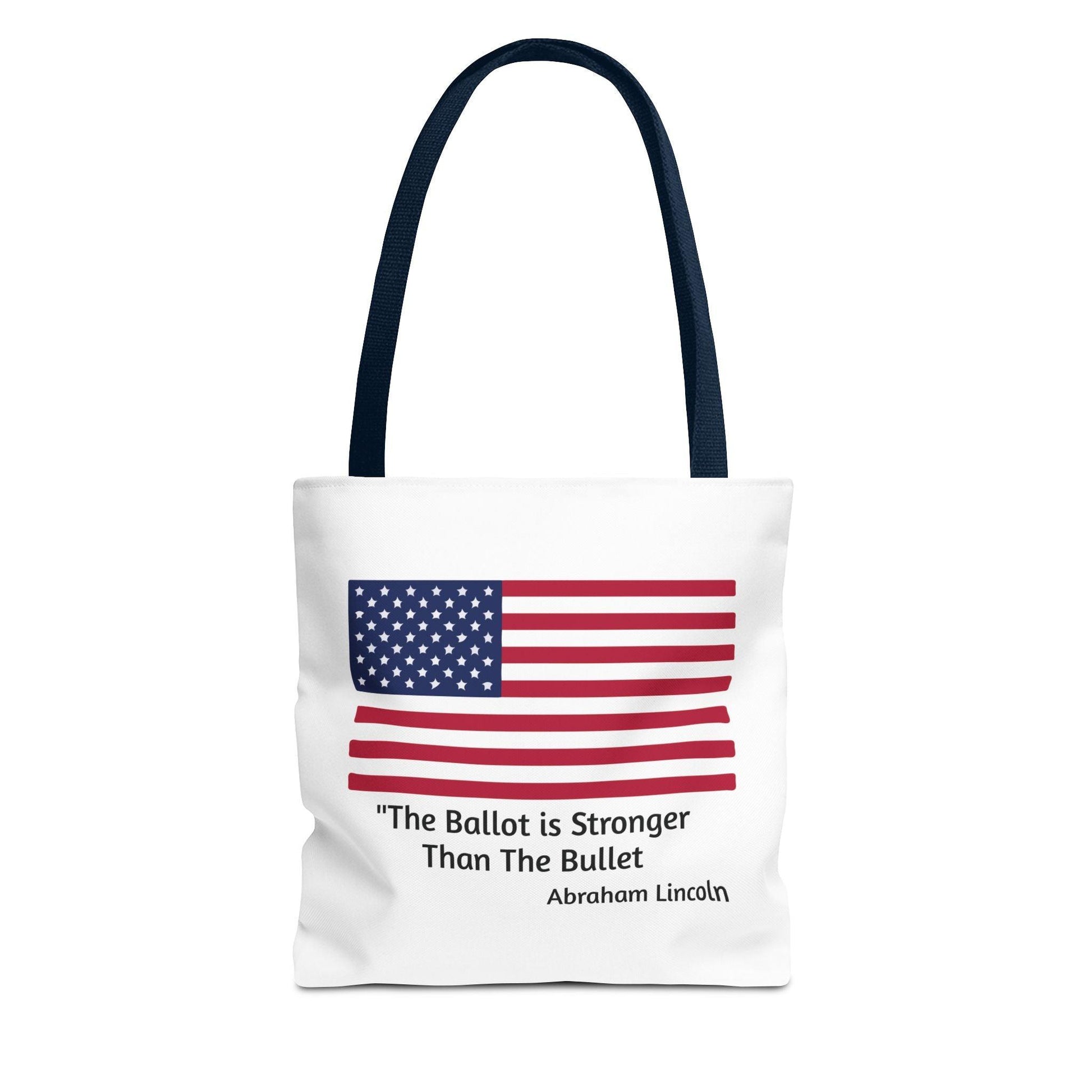 The Ballot is Stronger Than The Bullet Tote Bag (AOP) - Miniaday Designs, LLC.