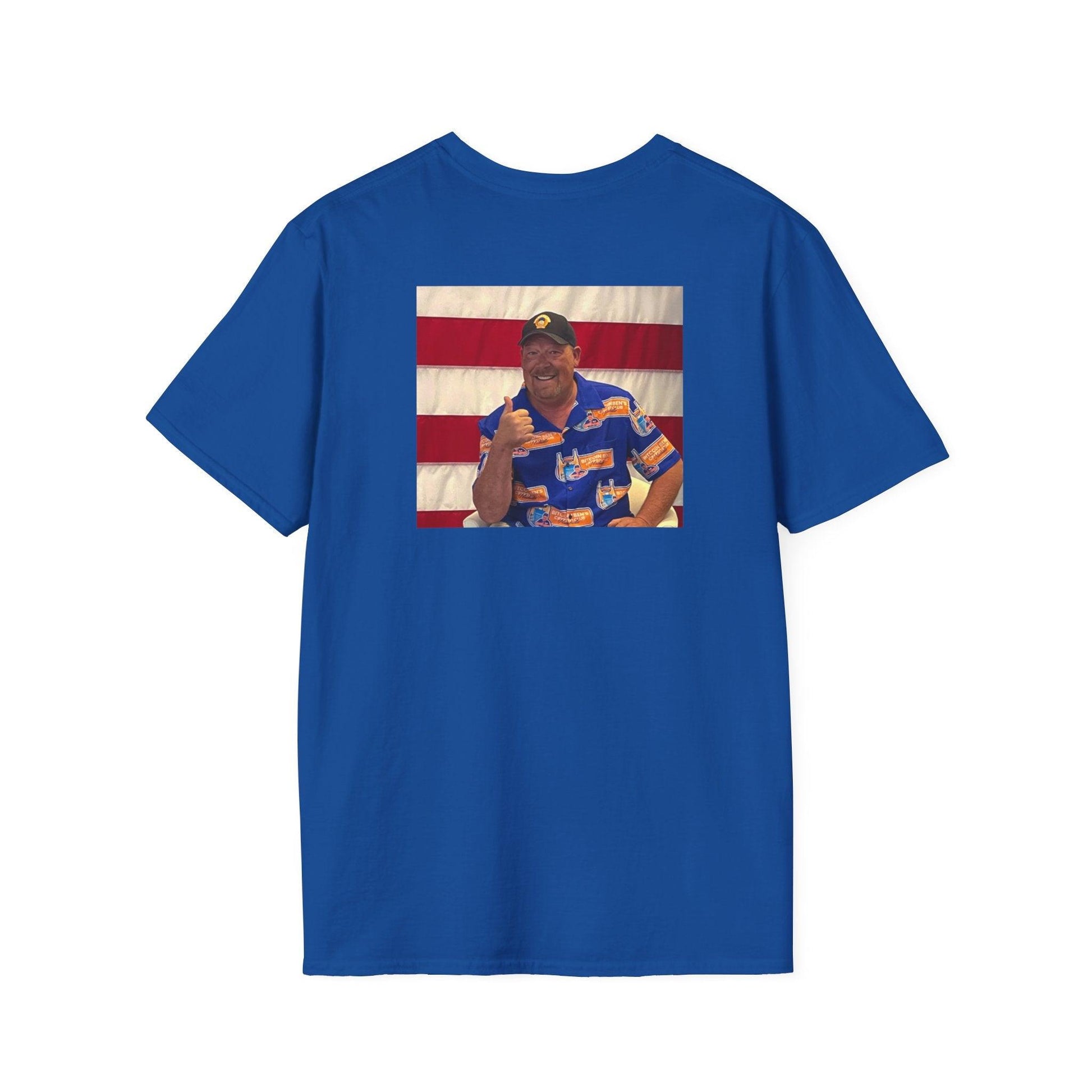 Bitcoin Ben Proof is an Illusion Unisex Softstyle T-Shirt - Miniaday Designs, LLC.