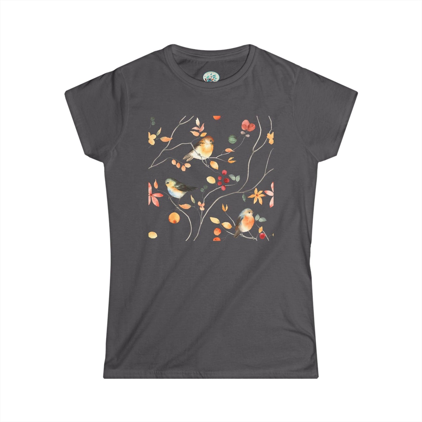 Birds in Flight Women's Softstyle Tee - Miniaday Designs, LLC.