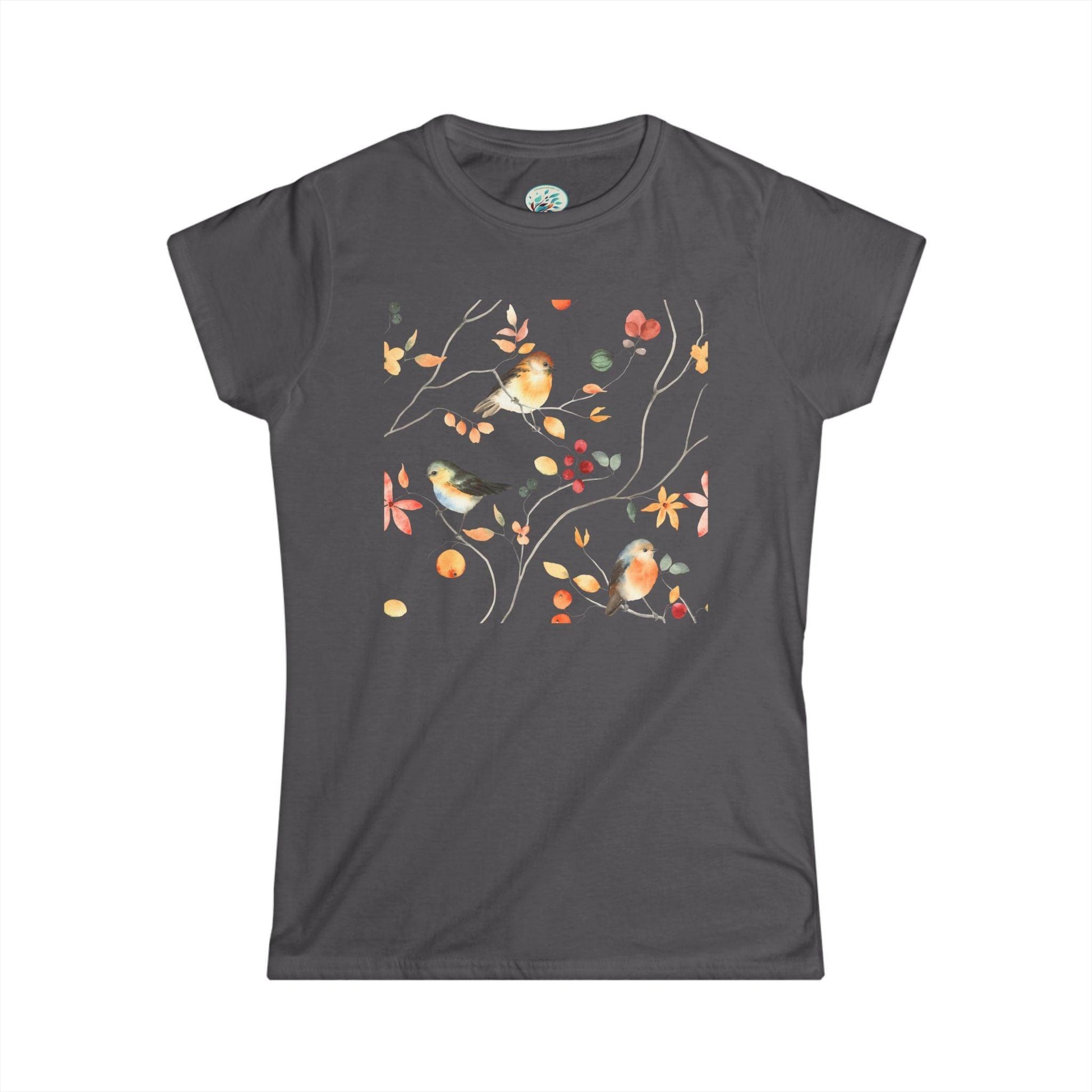 Birds in Flight Women's Softstyle Tee - Miniaday Designs, LLC.