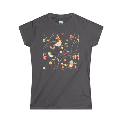 Birds in Flight Women's Softstyle Tee - Miniaday Designs, LLC.