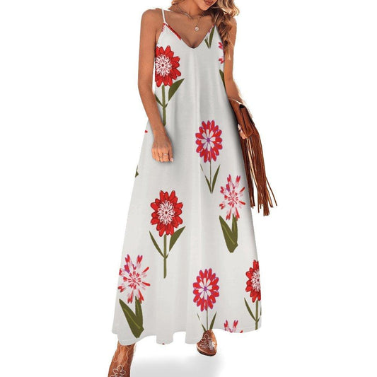 Miniaday Designs Blossoming Charm Spaghetti Strap Ankle-Length Dress Long Dress - Miniaday Designs, LLC.