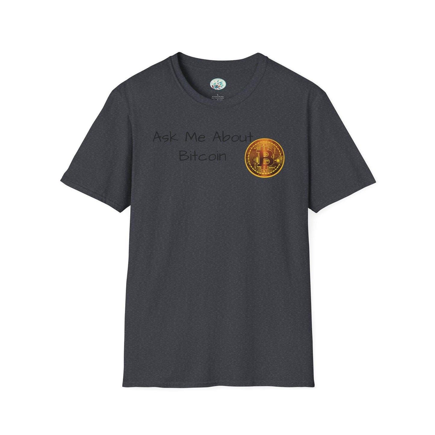 Ask Me About Bitcoin Unisex Softstyle T-Shirt - Miniaday Designs, LLC.