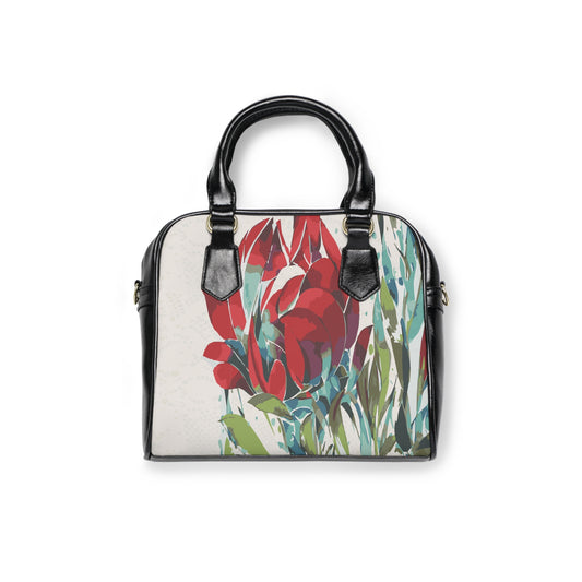Miniaday Designs, LLC. Shoulder Handbag Maroon Bloom Elegance Collection - Miniaday Designs, LLC.