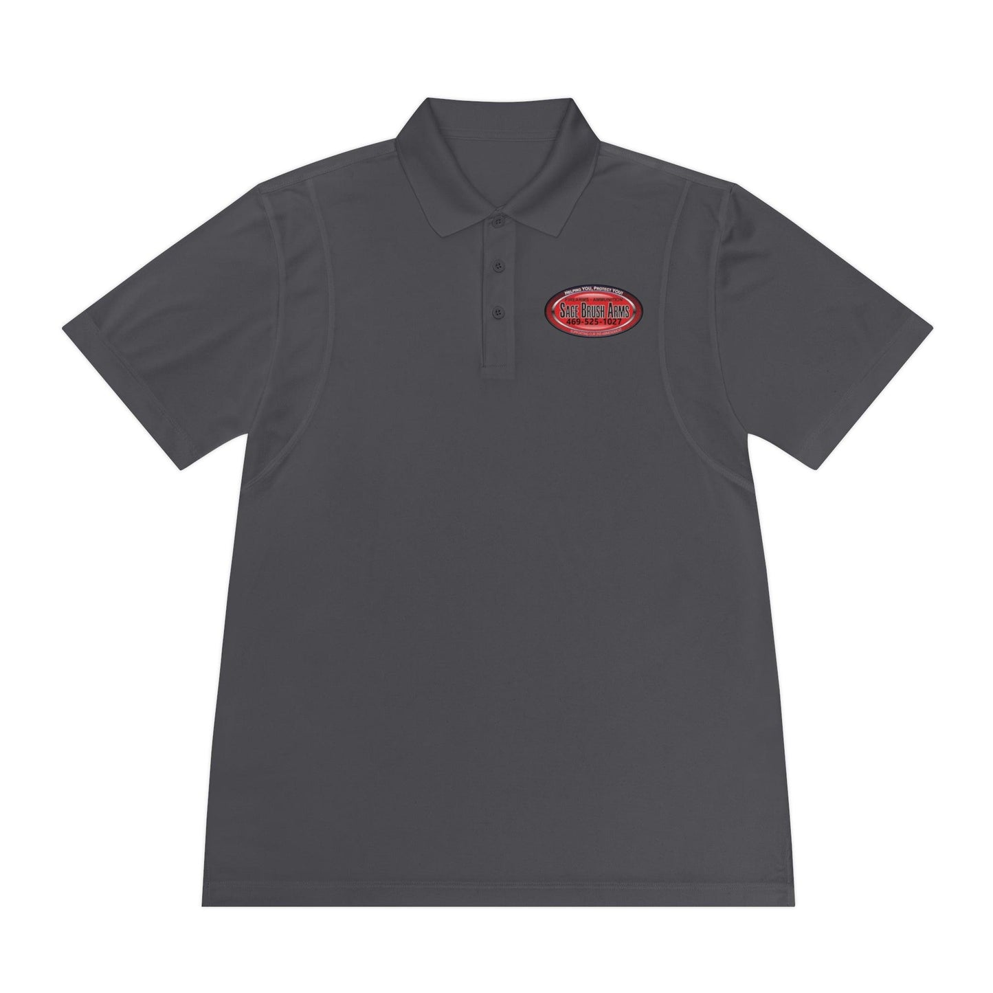 Sage Brush Arms Logo Men's Sport Polo Shirt - Miniaday Designs, LLC.