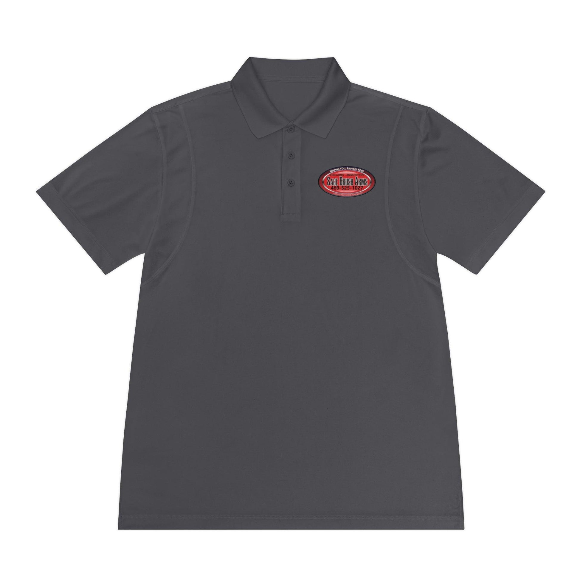 Sage Brush Arms Logo Men's Sport Polo Shirt - Miniaday Designs, LLC.