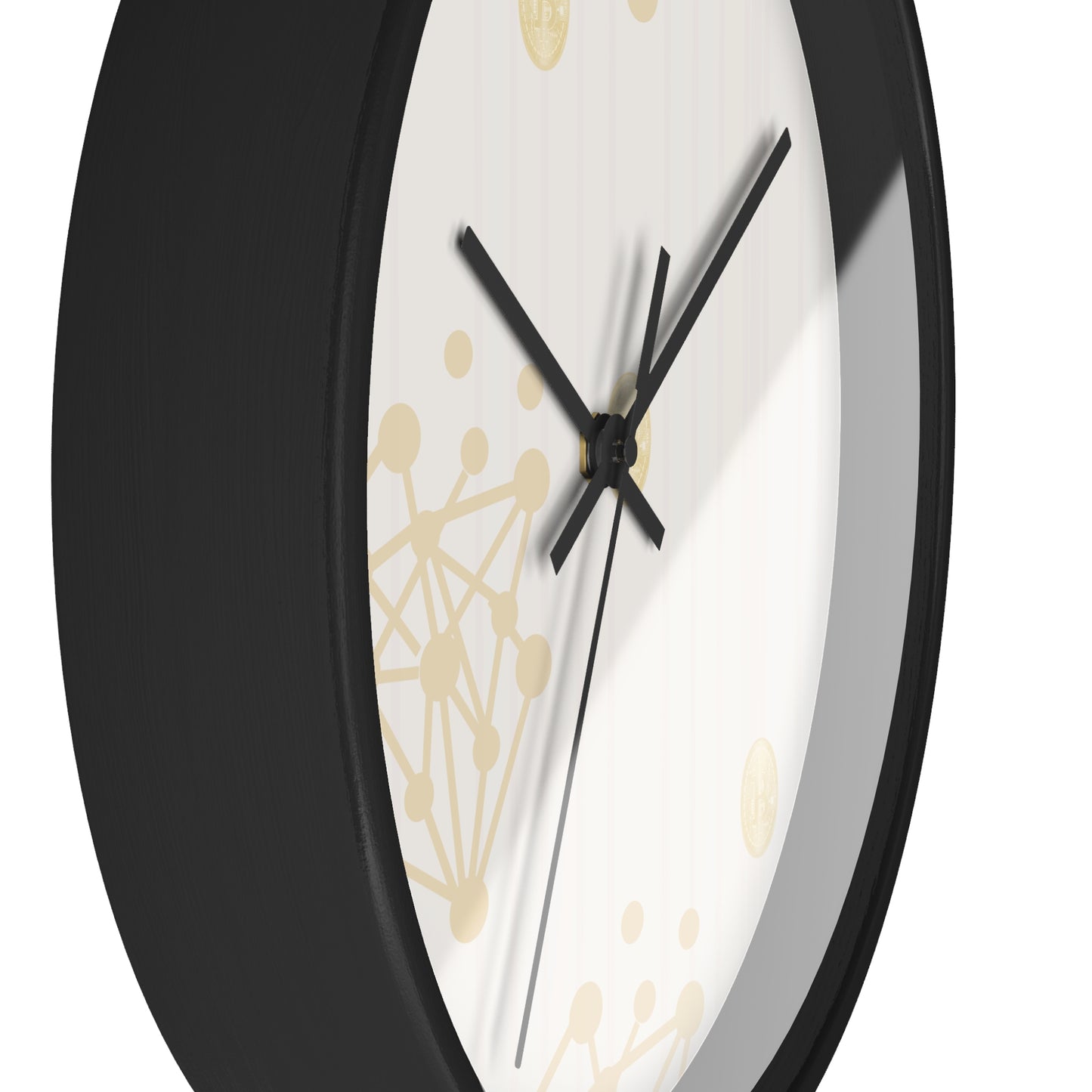 Gold Cryprto and Bitcon Wall Clock
