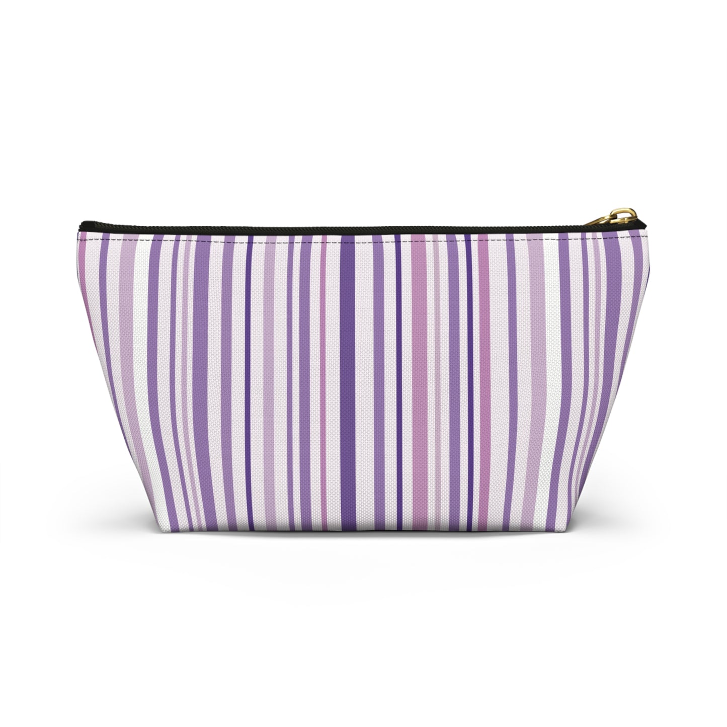 Pink and Purple Stripes Accessory Pouch w T-bottom