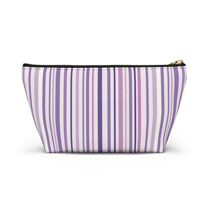 Pink and Purple Stripes Accessory Pouch w T-bottom