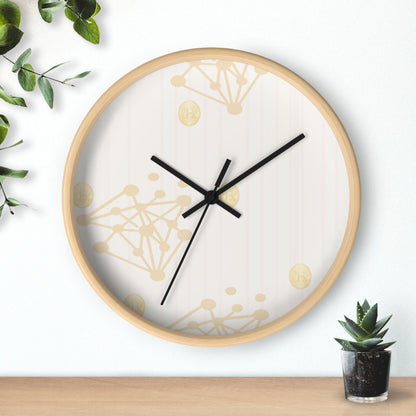 Gold Cryprto and Bitcon Wall Clock