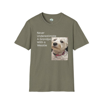 Never Understimate a Westie Unisex Softstyle T-Shirt - Miniaday Designs, LLC.