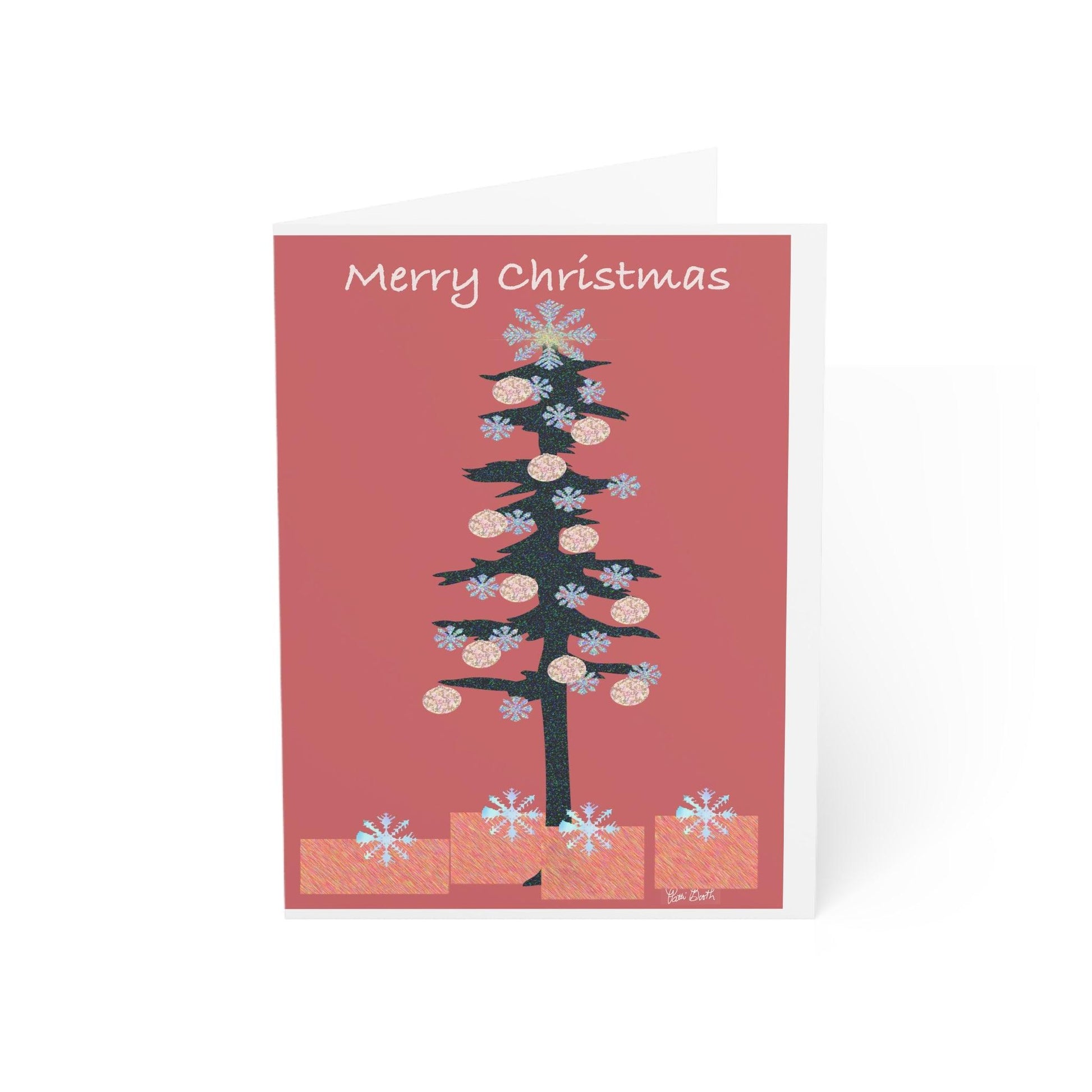 Merry Christmas with Packages Greeting Cards (1, 10, 30, and 50pcs) - Miniaday Designs, LLC.
