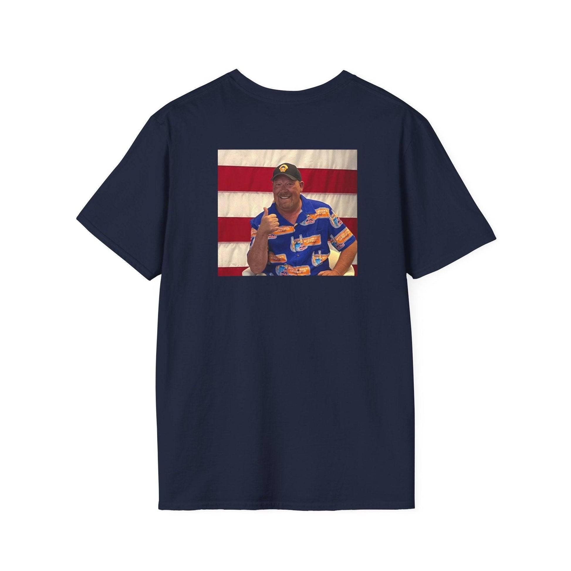 Bitcoin Ben Proof is an Illusion Unisex Softstyle T-Shirt - Miniaday Designs, LLC.