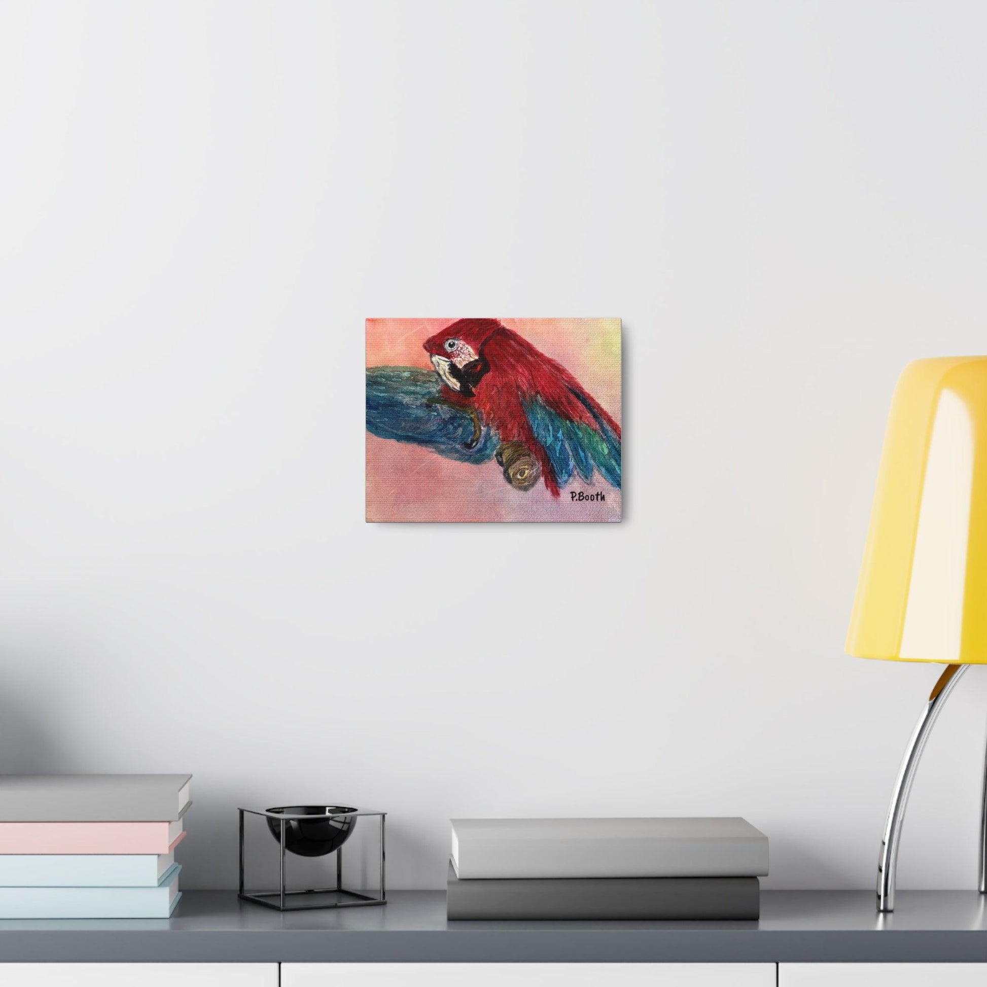 Miniaday Designs Parrot Canvas Gallery Wraps Unisex Red - Miniaday Designs, LLC.