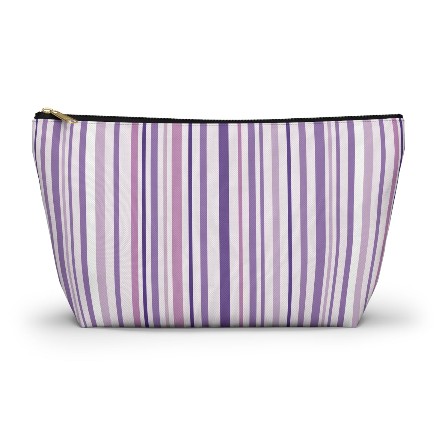 Pink and Purple Stripes Accessory Pouch w T-bottom