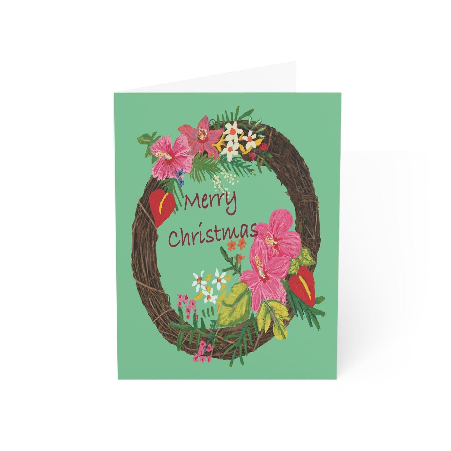 Miniaday Designs Tropical Christmas Greeting Cards (1, 10, 30, and 50pcs) - Miniaday Designs, LLC.