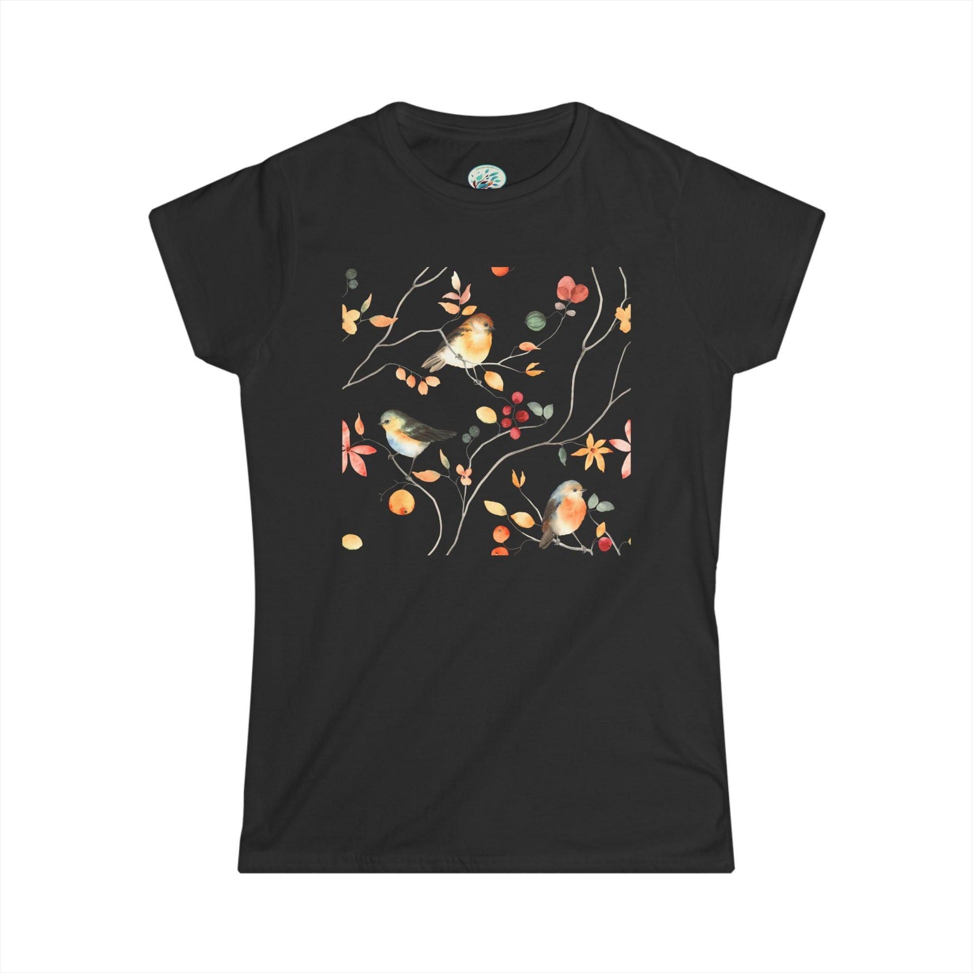 Birds in Flight Women's Softstyle Tee - Miniaday Designs, LLC.