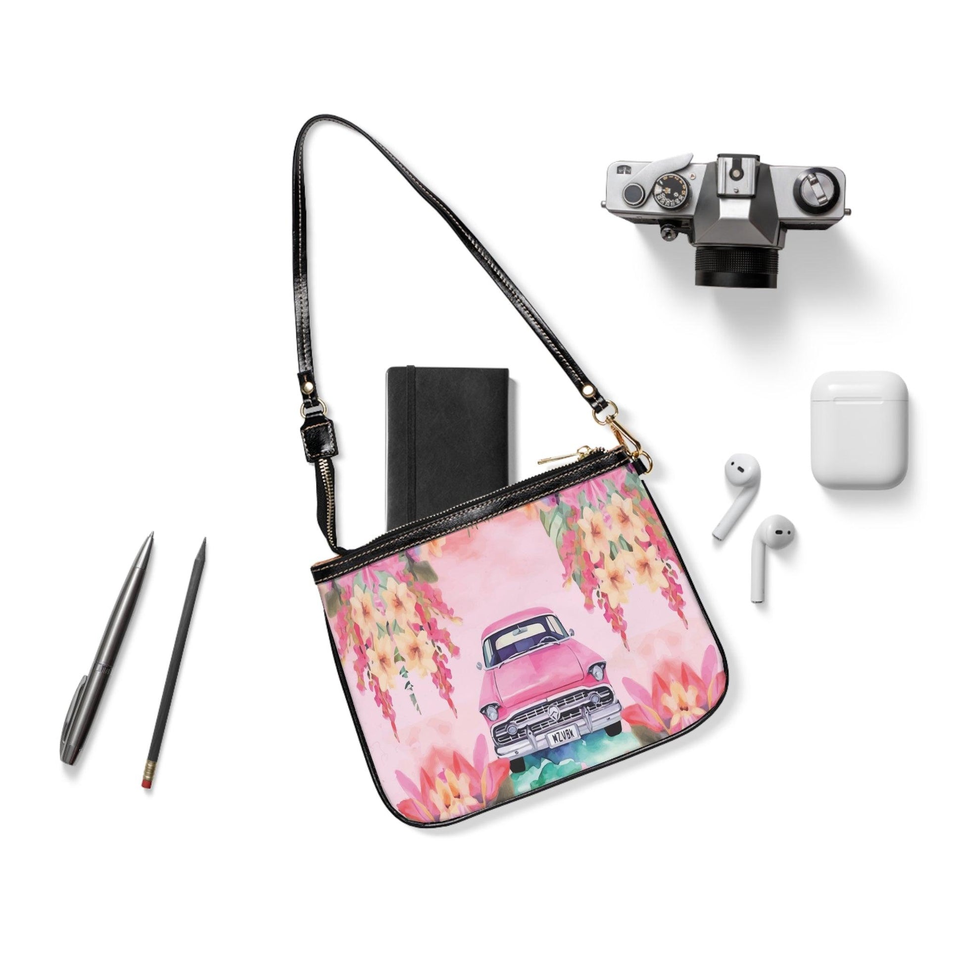 Miniaday Designs Small Shoulder Bag Pink Paradise Roadtrip Collection - Miniaday Designs, LLC.