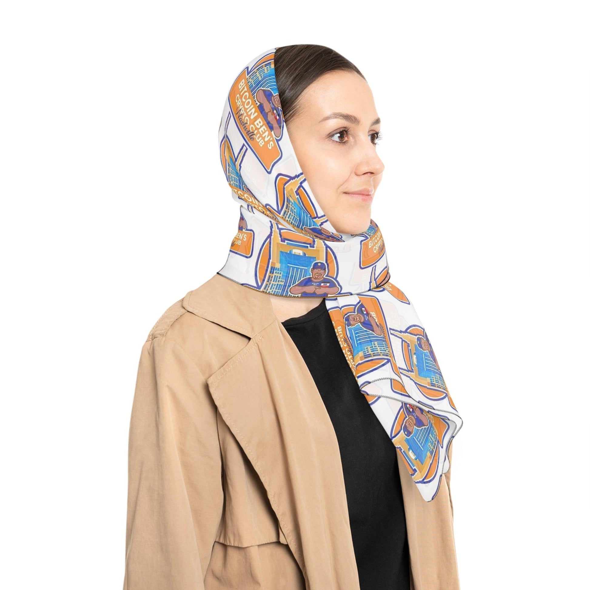 Miniaday Designs Bitcoin Ben Nashville Club Poly Scarf 2 Types - Miniaday Designs, LLC.