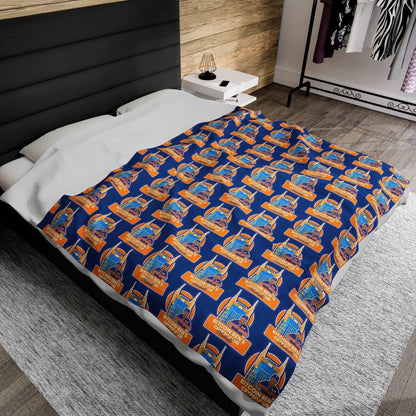 Bitcoin Ben Nashville Collection Velveteen Plush Blanket - Miniaday Designs, LLC.