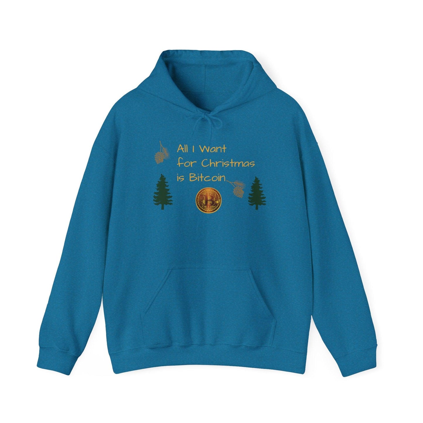 All I Want For Chirstmas is Bitcoin Trees Unisex Heavy Blend™ Hooded Sweatshirt - Miniaday Designs, LLC.