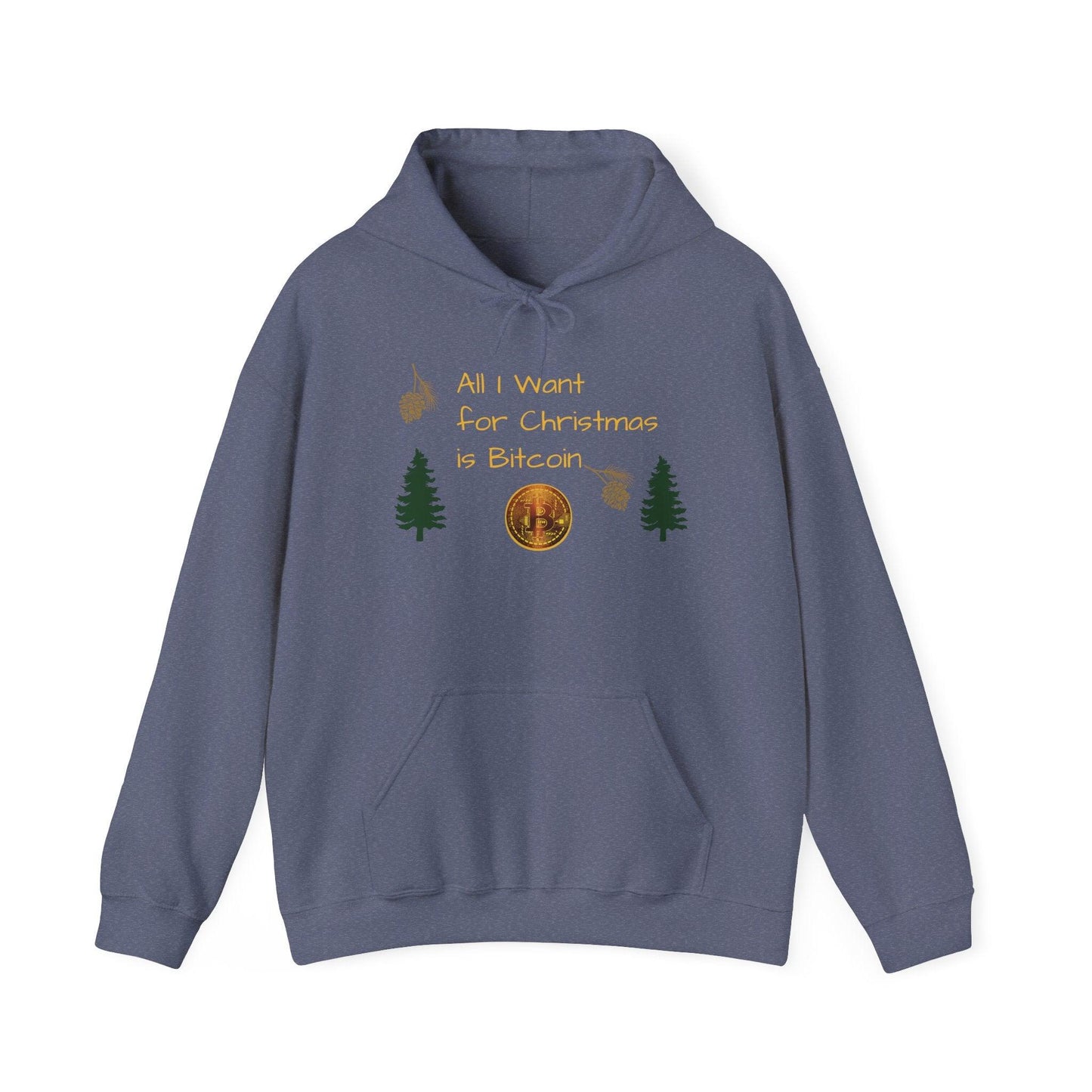 All I Want For Chirstmas is Bitcoin Trees Unisex Heavy Blend™ Hooded Sweatshirt - Miniaday Designs, LLC.