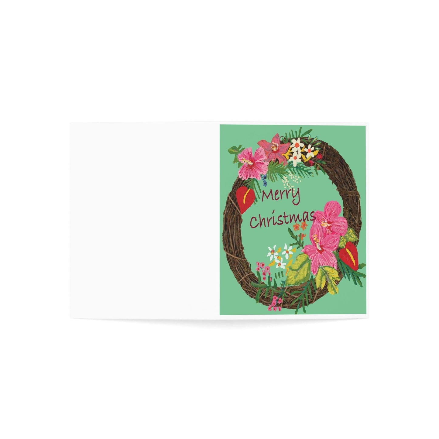 Miniaday Designs Tropical Christmas Greeting Cards (1, 10, 30, and 50pcs) - Miniaday Designs, LLC.