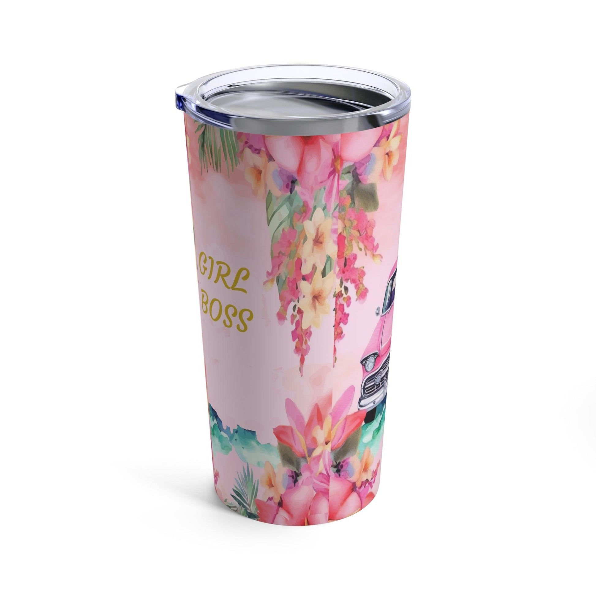 GIRL BOSS PInk Paradise Roadtrip Collection by Miniaday Designs Tumbler 20oz - Miniaday Designs, LLC.
